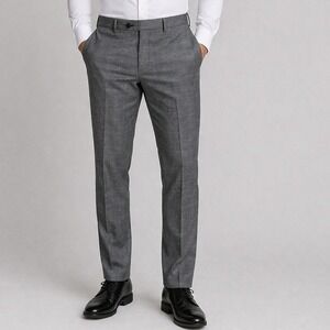 Calvin Klein Dress Pants 33x32 Gray Slim Fit Wool Stretch Mens NWT MSRP $190